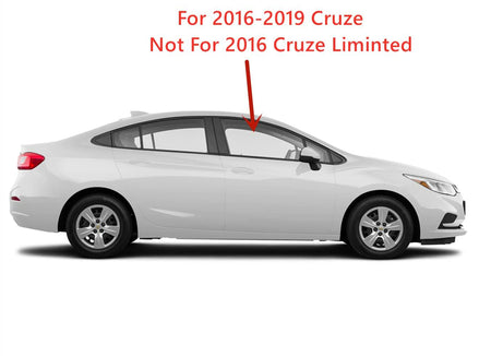 Tempered Passenger Right Side Front Door Window Door Glass Compatible with Chevrolet Cruze 2016-2019 Models (Not For 2016 Cruze Limited)