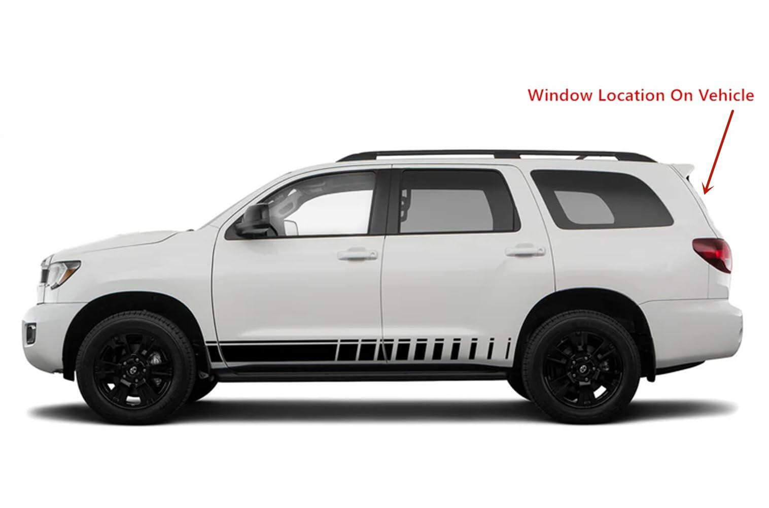 Heated Rear Back Tailgate Window Back Glass Compatible with Toyota Sequoia 2008-2022 Models