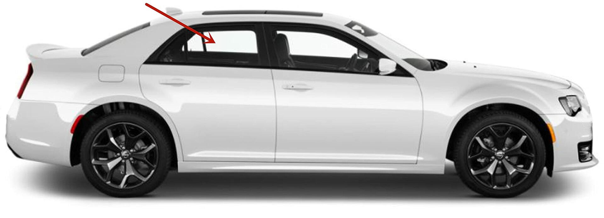 Passenger Right Side Rear Door Window Door Glass Compatible with Chrysler 300 2011-2023 Models