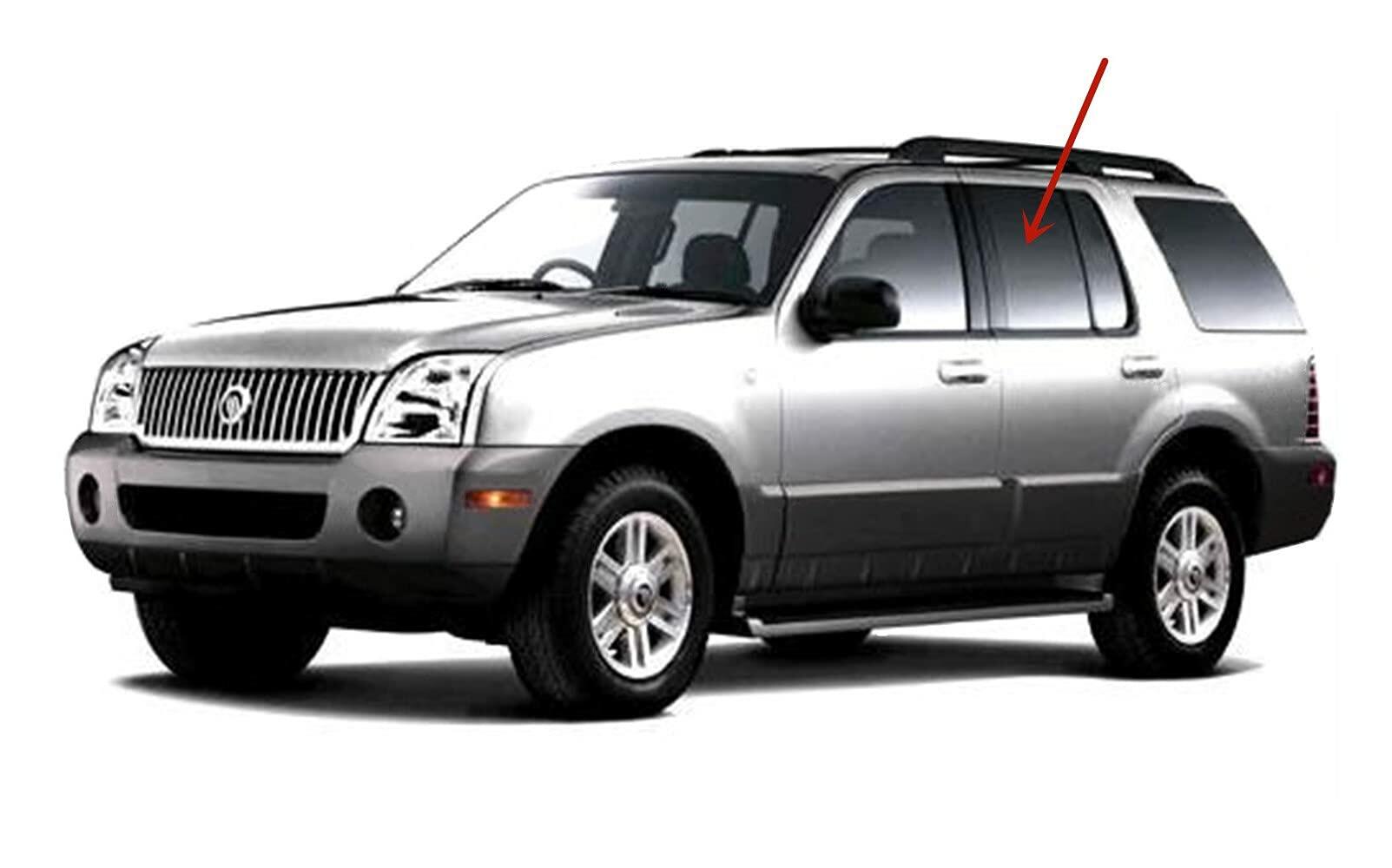 Driver Left Side Rear Door Window Door Glass Compatible with Ford Explorer/Mercury Mountaineer 1991-1997 4 Door Models