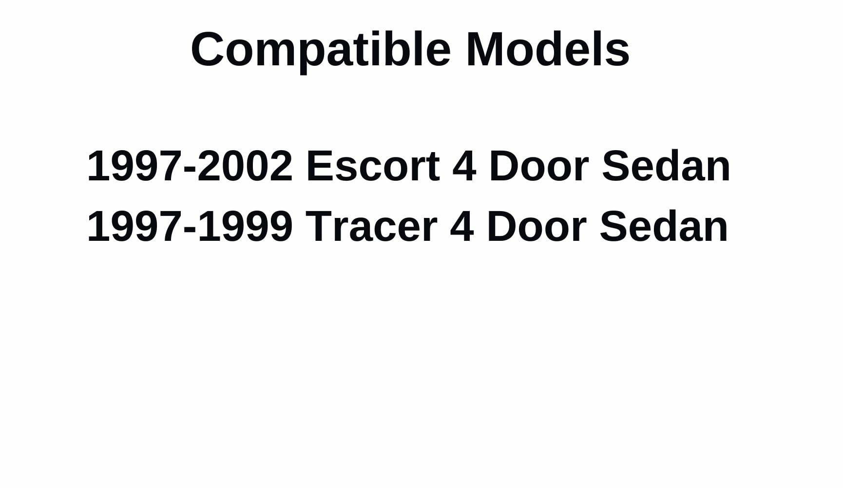 Driver Left Side Front Door Window Door Glass Compatible with Ford Escort/Mercury Tracer 4 Door Sedan 1997-2002 Models