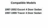 Driver Left Side Front Door Window Door Glass Compatible with Ford Escort/Mercury Tracer 4 Door Sedan 1997-2002 Models