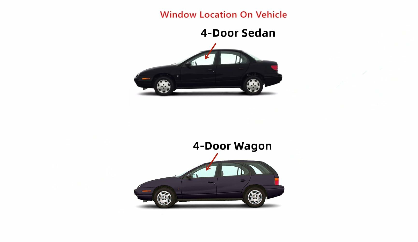 Driver Left Side Front Door Window Door Glass Compatible with Saturn SL1 SL2 SW1 SW2 1996-2002 4 Door Models