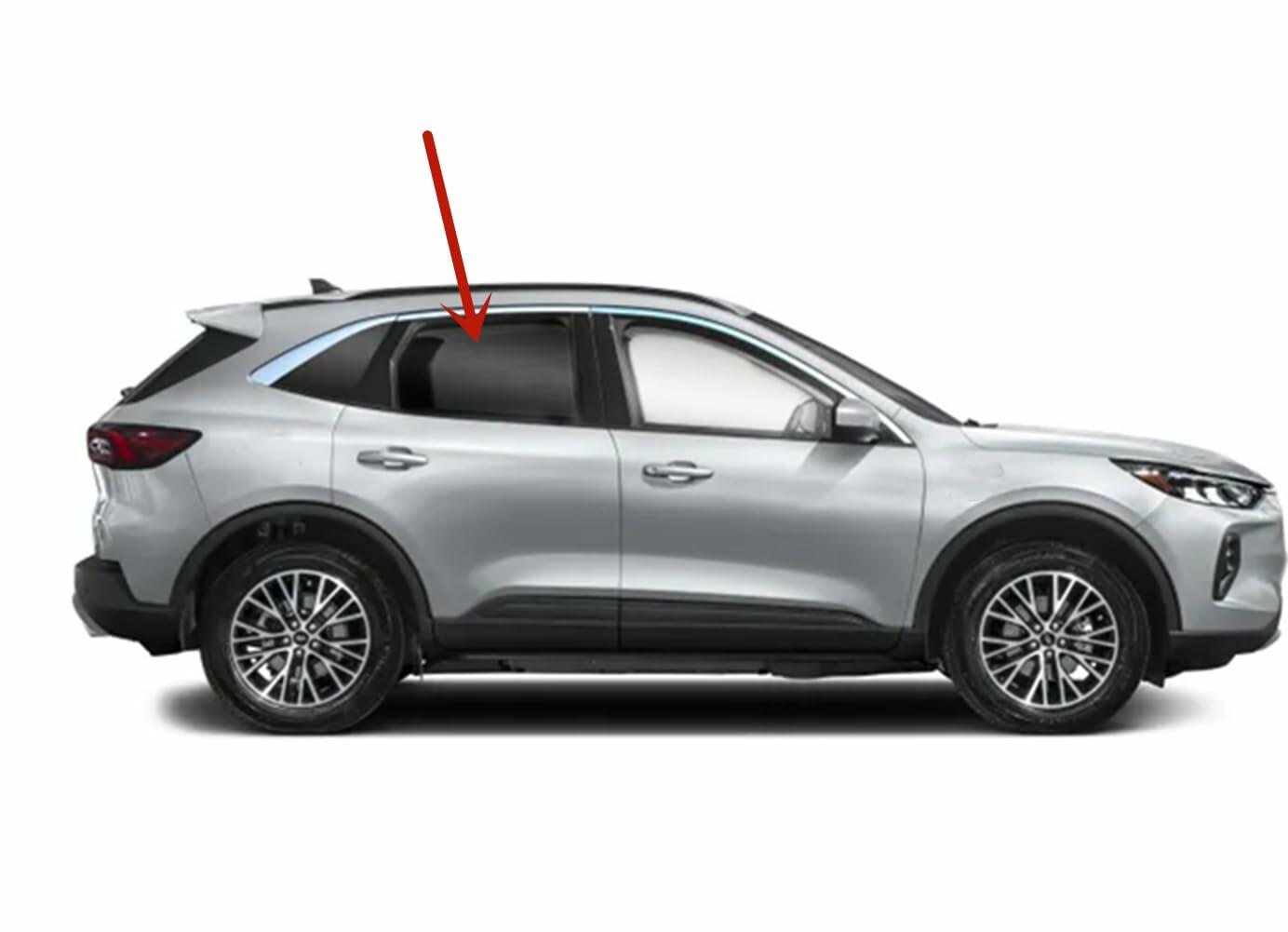 Passenger Right Side Rear Door Window Door Glass Compatible with Ford Escape 2020-2026 Models
