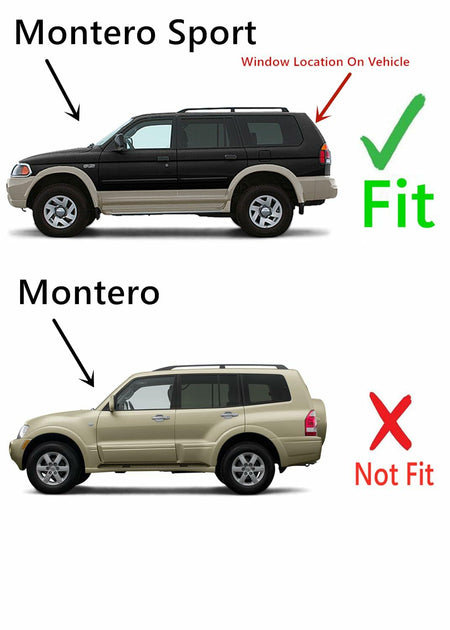 Stationary Heated Back Window Back Glass Compatible with Mitsubishi Montero Sport 1997-2007 Models
