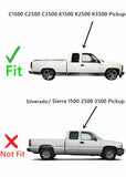 Movable Passenger Right Side Quarter Window Quarter Glass Complete Set Compatible with Chevrolet/GMC Pickup C1500 K1500 1988-1999 / C2500 K2500 C3500 K3500 1988-2000 2 Dr Extended Cab Models