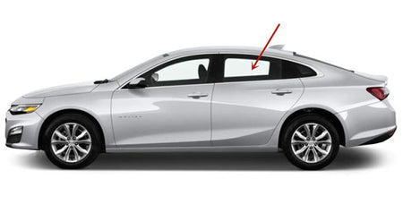 3.9mm Thickness Driver Left Side Rear Door Window Door Glass Compatible with Chevrolet Malibu 2016-2025 Models