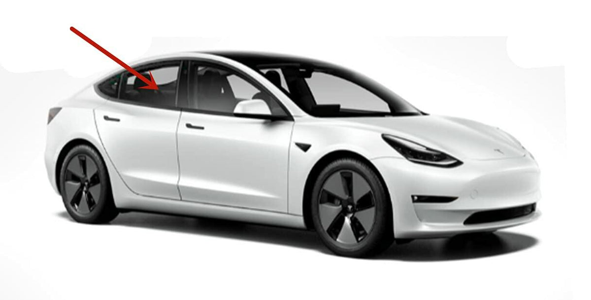 Passenger Right Side Rear Door Window Door Glass Compatible with Tesla 3 4 Door Sedan 2017-2023 Models