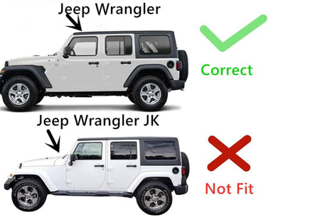 Driver Left Side Quarter Window Quarter Glass Compatible with Jeep Wrangler 2018-2026 4 Door Models