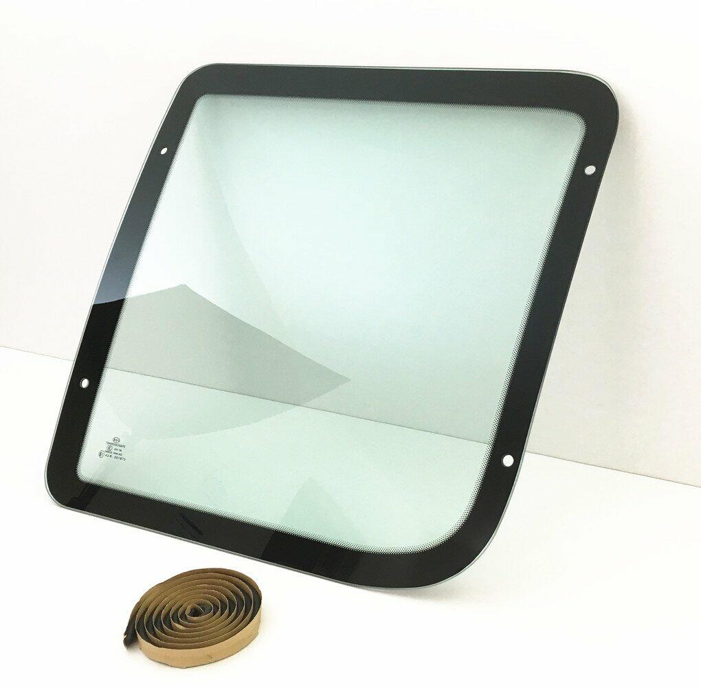 Stationary Passenger Right Side Front Hinged Body Side Door Window Door Glass Compatible with Ford Econoline 1992-2016 Models