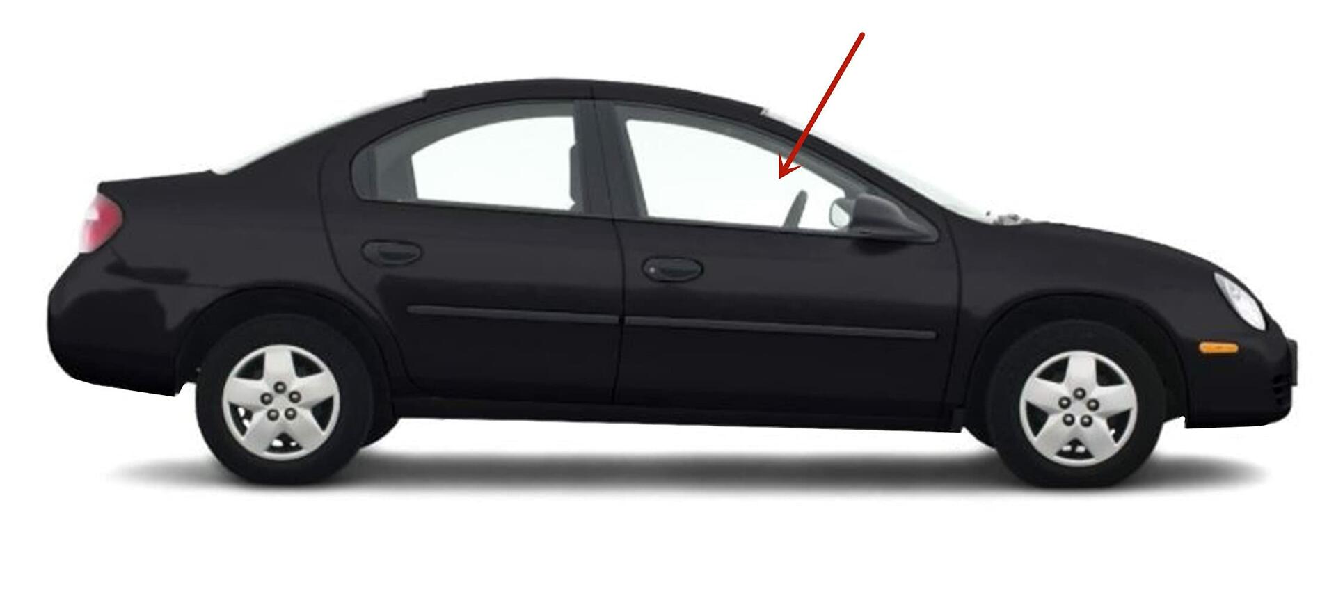 Passenger Right Side Front Door Window Door Glass Compatible with Dodge Neon/Plymouth Neon 4 Door Sedan 2000-2005 Models