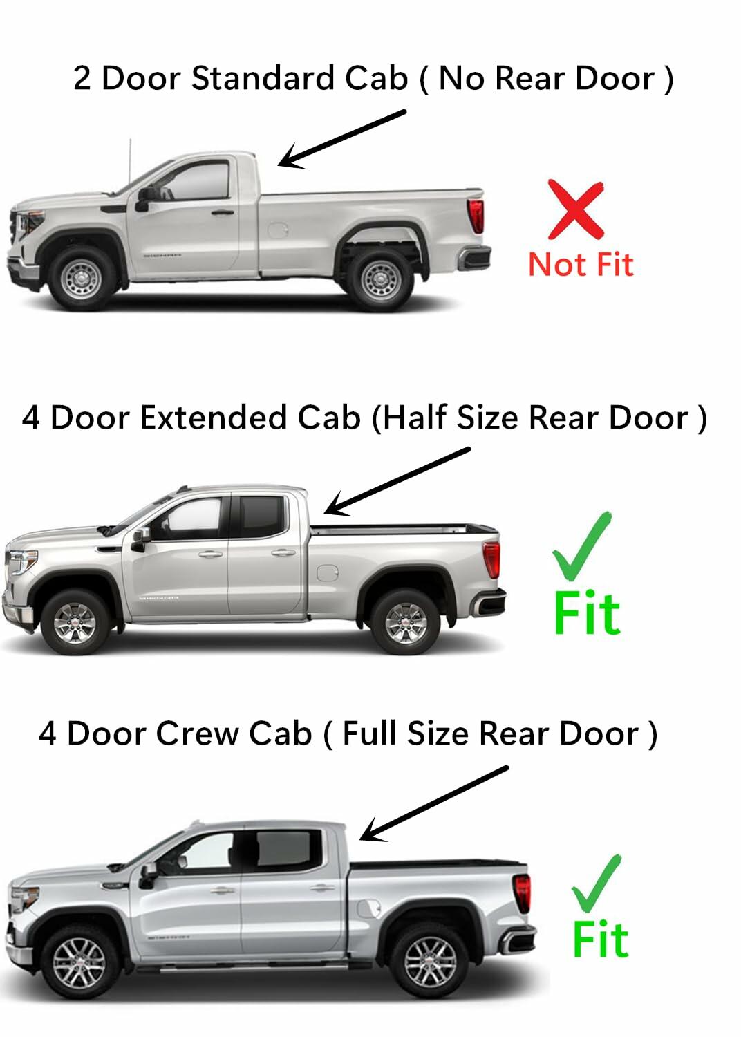 Driver Left Side Front Door Window Door Glass Compatible with GMC Sierra/Chevrolet Silverado 1500 4 Door Crew/Extended Cab 2019-2026 Models