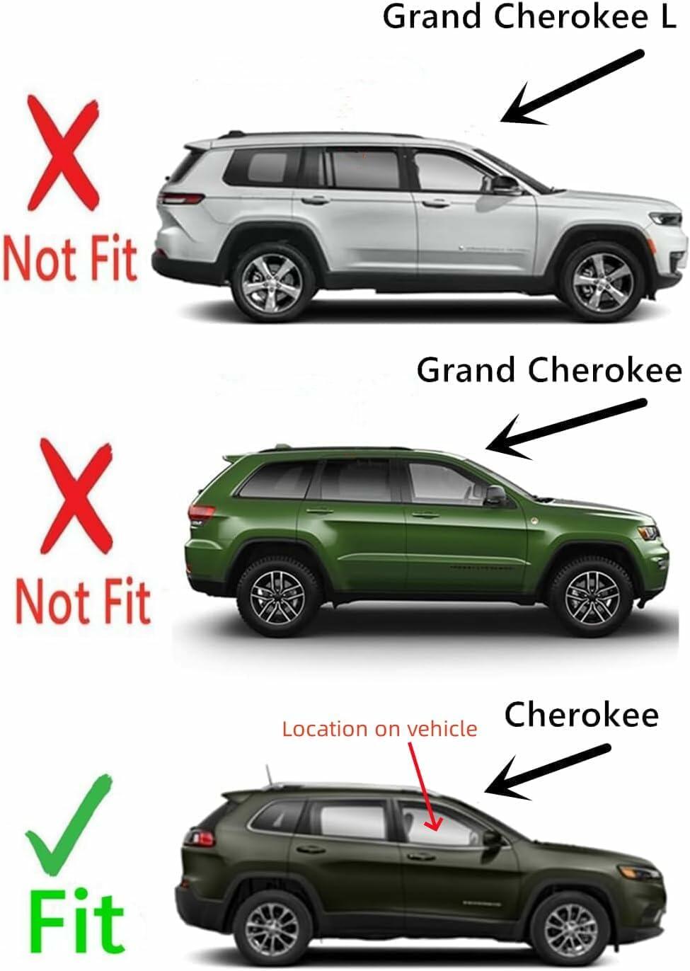 Laminated Passenger Right Side Front Door Window Door Glass Compatible with Jeep Cherokee 2014-2023 Models