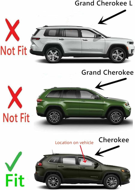 Laminated Passenger Right Side Front Door Window Door Glass Compatible with Jeep Cherokee 2014-2023 Models