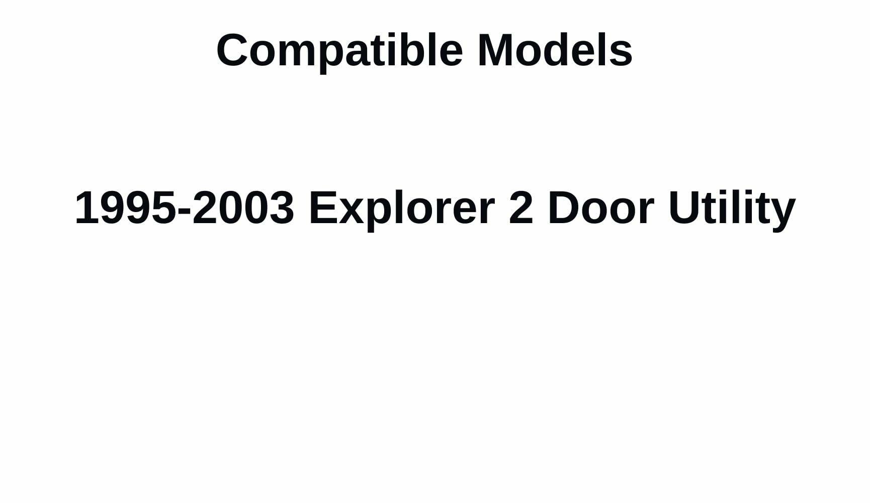 Driver Left Side Door Window Door Glass Compatible with Ford Explorer 2 Door Utility 1995-2003 Models