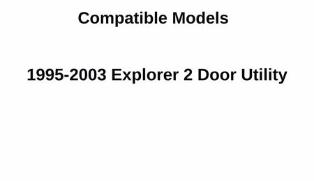 Driver Left Side Door Window Door Glass Compatible with Ford Explorer 2 Door Utility 1995-2003 Models