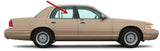 Passenger Right Side Rear Door Window Door Glass Compatible with Ford Crown Victoria 1998-2011 Models