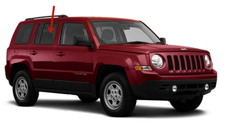 Passenger Right Side Rear Door Window Door Glass Compatible with Jeep Patriot 2007-2017 Models