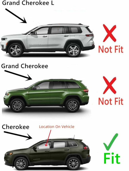 Tempered Driver Left Side Front Door Window Door Glass Compatible with Jeep Cherokee 2014-2023 Models