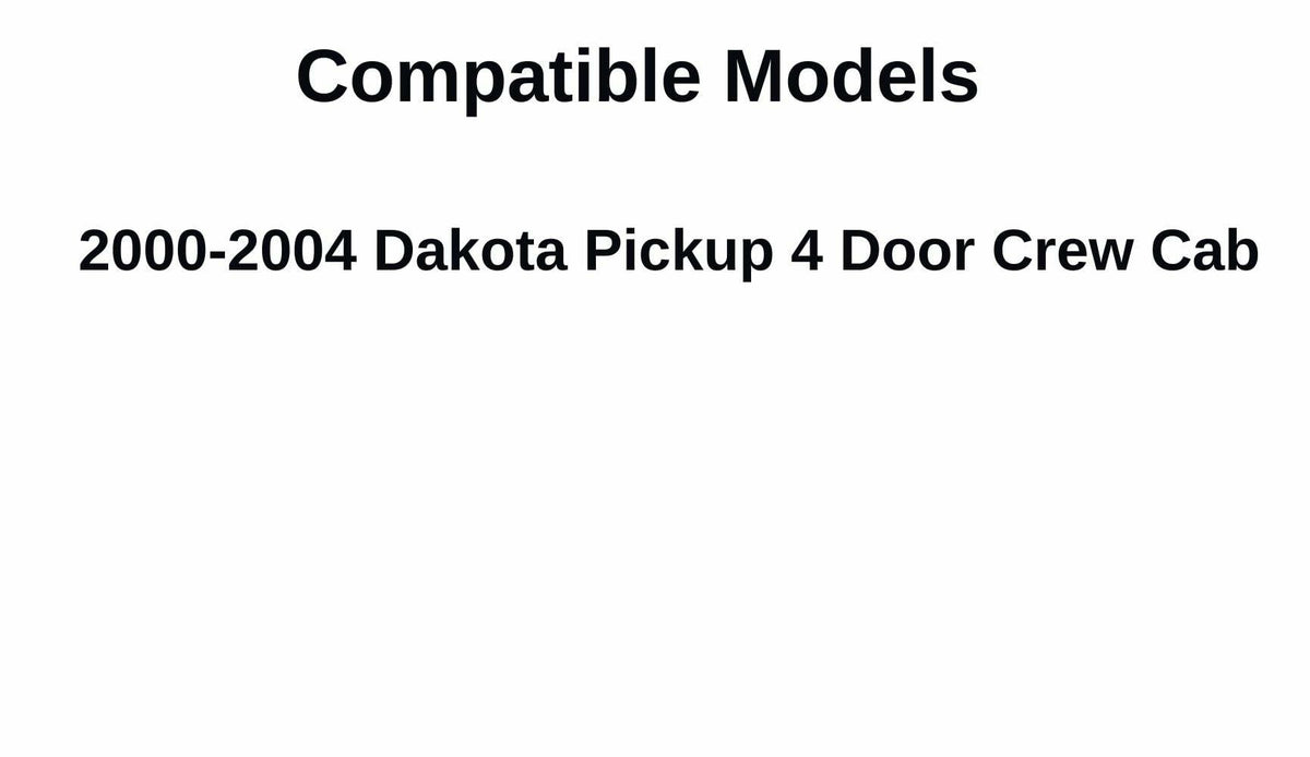 Tempered Passenger Right Side Rear Door Window Door Glass Compatible with Dodge Dakota Pickup 4 Door Crew Cab 2000-2004 Models