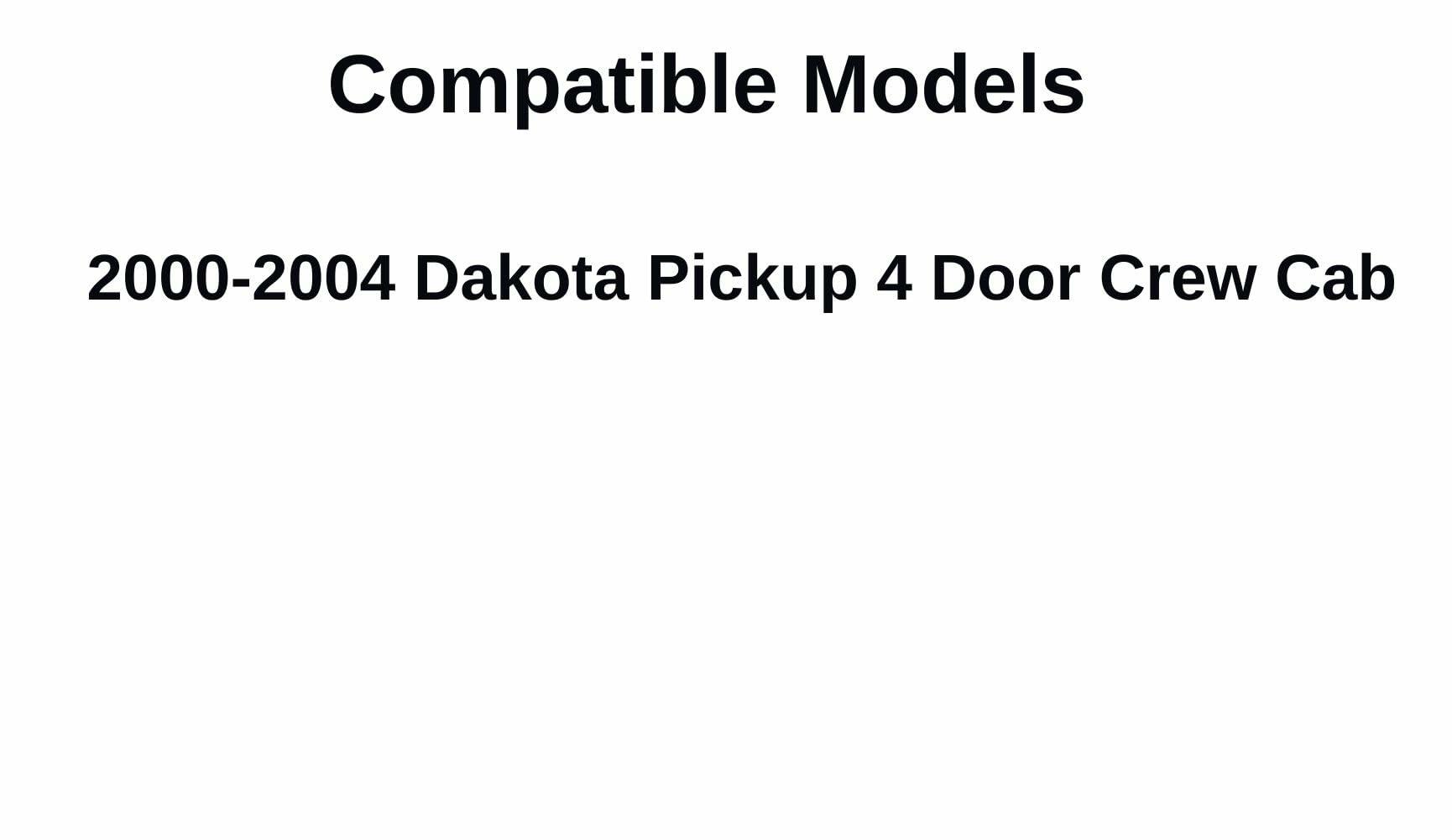Tempered Passenger Right Side Rear Door Window Door Glass Compatible with Dodge Dakota Pickup 4 Door Crew Cab 2000-2004 Models