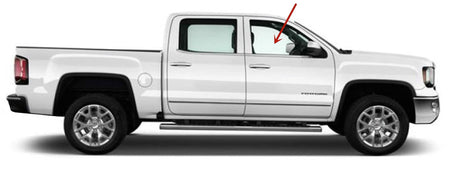 Passenger Right Side Front Door Window Door Glass Compatible with Chevrolet Silverado GMC Sierra 1500 2014-2018 / 1500Limited 2019/2500 3500 2015-2019/4500 5500 6500 2019-2021 4-Door Pickup Models