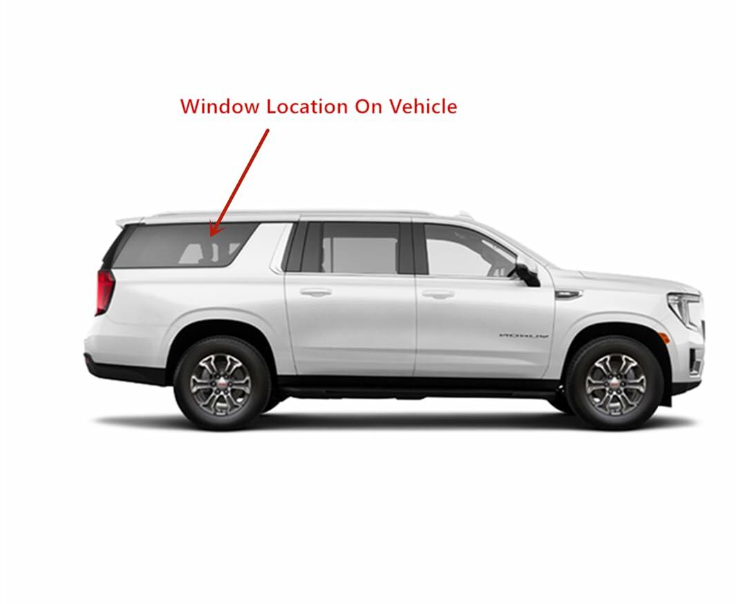 Passenger Right Side Rear Quarter Window Quarter Glass With Alarm Wire Compatible with Chevrolet Suburban /GMC Yukon XL 2021-2026 Models (Not For Yukon)