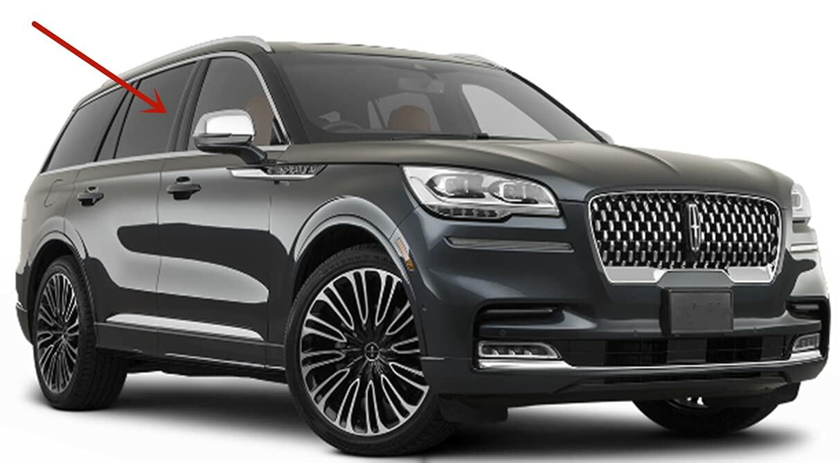 Laminated Passenger Right Side Rear Door Window Door Glass Compatible with Lincoln Aviator 2020-2024 Models