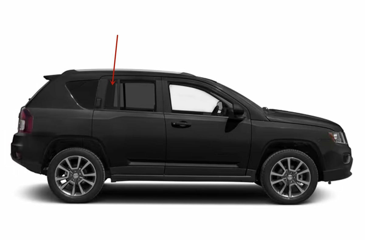 OE Privacy Passenger Right Side Vent Window Vent Glass Compatible with Jeep Compass 2007-2016 Models/Compass MK 2017 Models