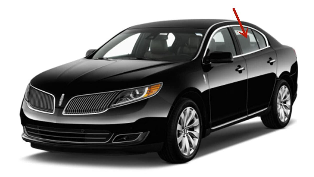 Driver Left Side Rear Door Window Door Glass Compatible with Lincoln MKS 2009-2016 Models