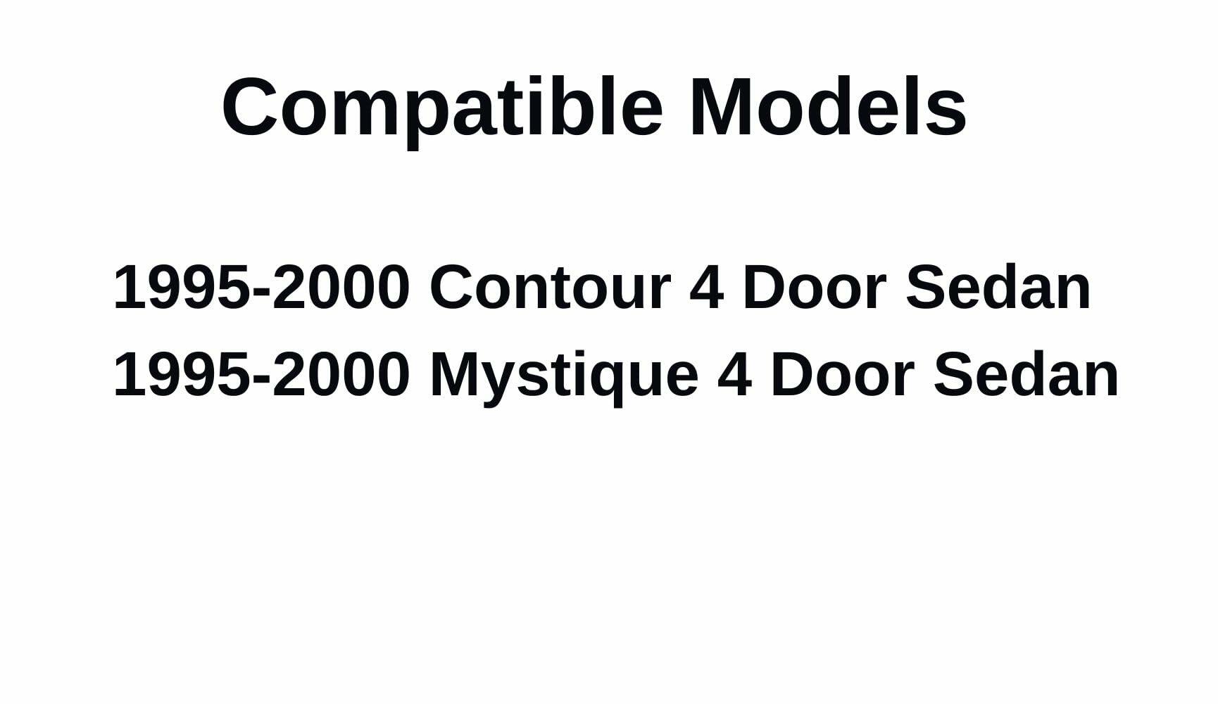 Driver Left Side Front Door Window Door Glass Compatible with Ford Contour/Mercury Mystique 4 Door Sedan 1995-2000 Models