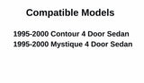 Driver Left Side Front Door Window Door Glass Compatible with Ford Contour/Mercury Mystique 4 Door Sedan 1995-2000 Models