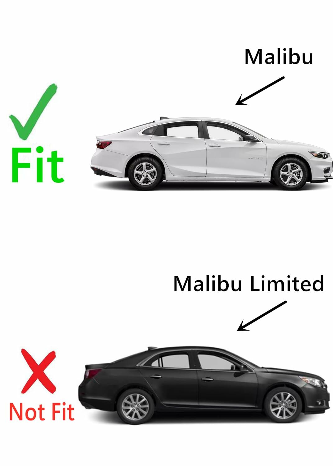 3.9mm Thickness Passenger Right Side Rear Door Window Door Glass Compatible with Chevrolet Malibu 2016-2025 Models