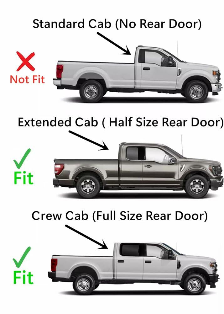 Heated Back Power Slider With Motor Back Window Back Glass Compatible with Ford F150 4 Door Pickup 2021-2026 Models