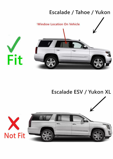 Passenger Right Side Rear Door Window Door Glass Compatible with Cadillac Escalade/Chevy Tahoe/GMC Yukon 2015-2020 Models