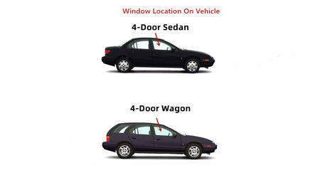 Passenger Right Side Front Door Window Door Glass Compatible with Saturn SL1 SL2 SW1 SW2 1996-2002 4 Door Models