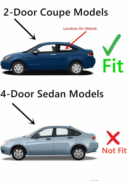 Driver Left Side Rear Quarter Glass Quarter Window Compatible with Ford Focus 2 Door Coupe 2008-2011 Models