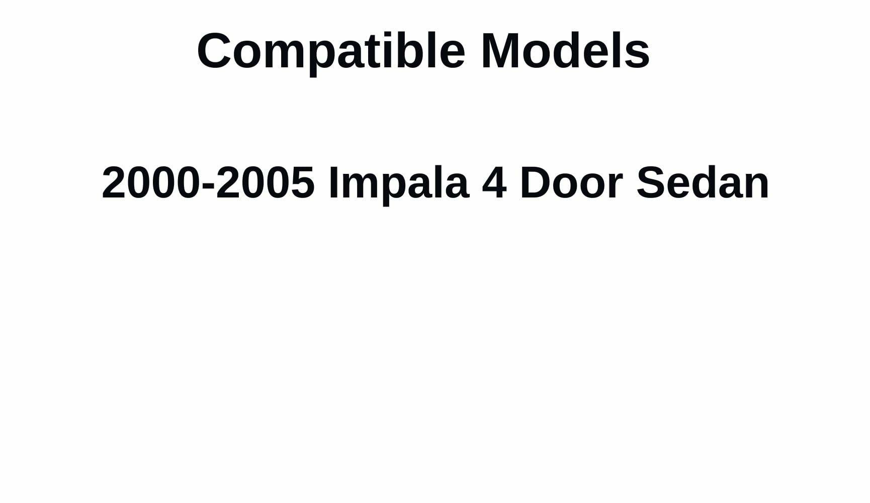 Tempered Driver Left Side Rear Door Window Door Glass Compatible with Chevrolet Impala 4 Door Sedan 2000-2005 Models
