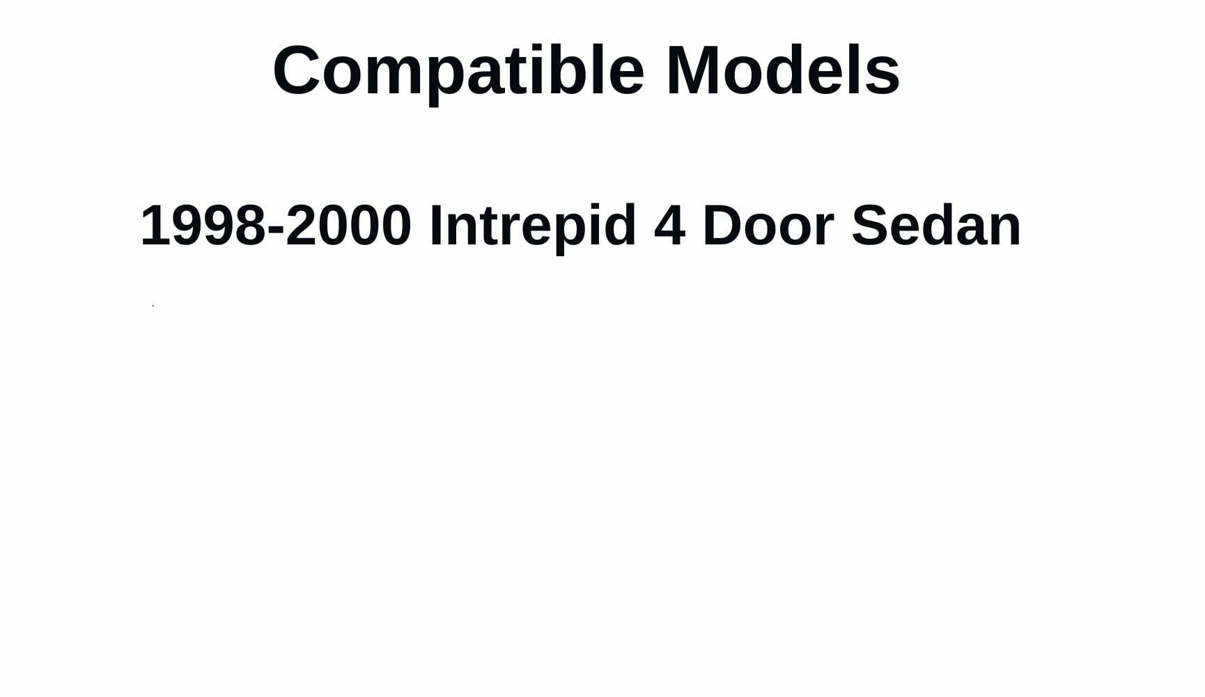 Passenger Right Side Rear Door Window Door Glass Compatible with Dodge Intrepid 4 Door Sedan 1998-2000 Models