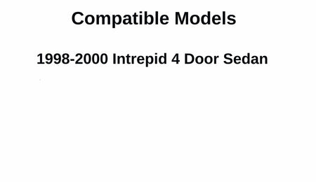 Passenger Right Side Rear Door Window Door Glass Compatible with Dodge Intrepid 4 Door Sedan 1998-2000 Models