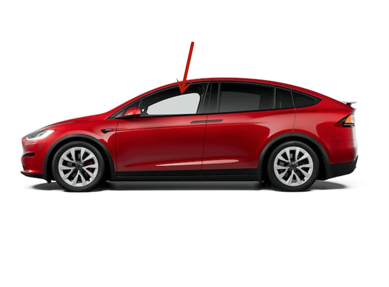 Tempered Driver Left Side Front Door Window Door Glass Compatible with Tesla Model X 2016-2025 Models
