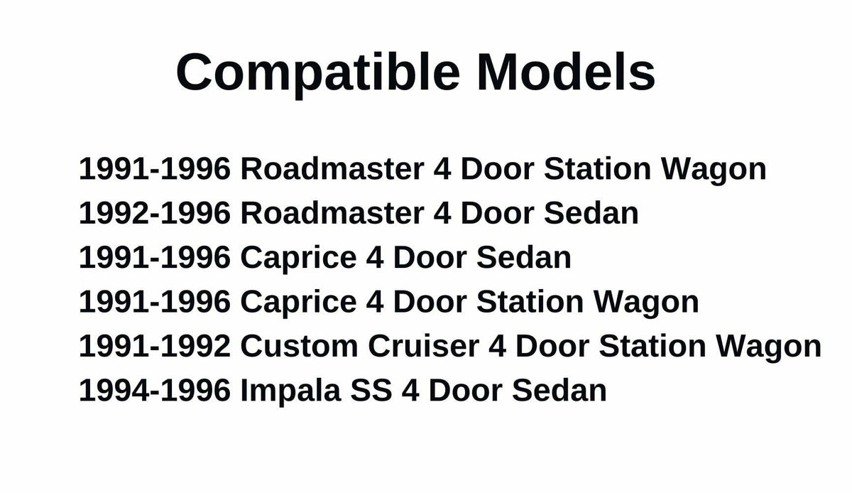 Driver Left Side Front Door Window Door Glass Compatible with Buick Roadmaster/Chevrolet Caprice 1991-1996 Models