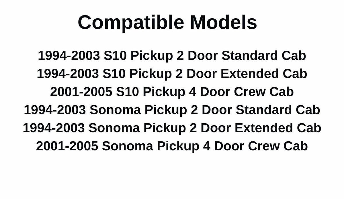 Sliding Back Window Glass Back Slider Compatible with Chevrolet S10 Pickup/GMC Sonoma Pickup 1994-2005 Models