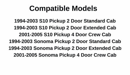 Sliding Back Window Glass Back Slider Compatible with Chevrolet S10 Pickup/GMC Sonoma Pickup 1994-2005 Models
