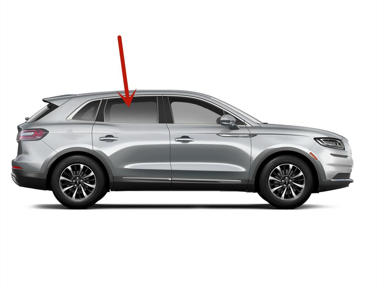 Tempered Passenger Right Side Rear Door Window Door Glass Compatible with Lincoln MKX 2016-2019 Nautilus 2019-2023 Models