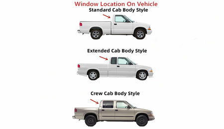 Sliding Back Window Glass Back Slider Compatible with Chevrolet S10 Pickup/GMC Sonoma Pickup 1994-2005 Models