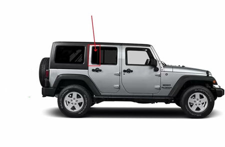 OEM Passenger Right Side Rear Vent Window Vent Glass Compatible with Jeep Wrangler 4 Door Utility 2008-2017 Models/Wrangler JK 4 Door Utility 2018 Models