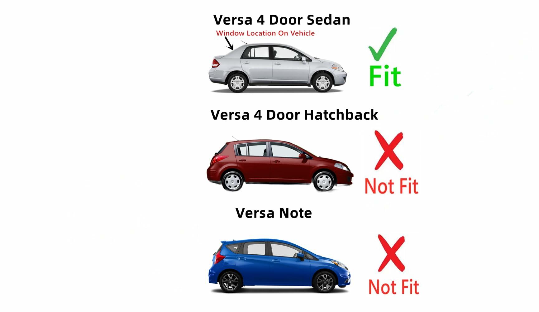 Heated Back Window Back Glass Compatible with Nissan Versa 4 Door Sedan 2007-2011 Models