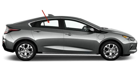 Passenger Right Side Rear Door Window Door Glass Compatible with Chevrolet Volt 2016-2019 Models