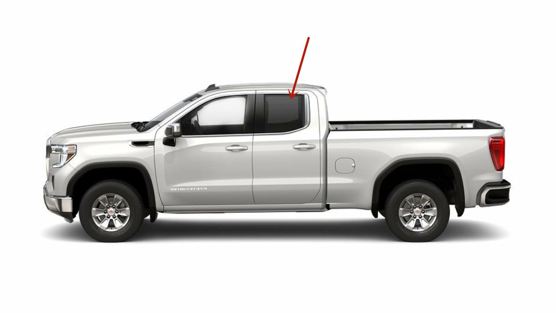 Privacy Driver Left Side Rear Door Window Door Glass Compatible with Chevrolet Silverado/GMC Sierra 1500 4 Door Extended Cab 2019-2026 Models